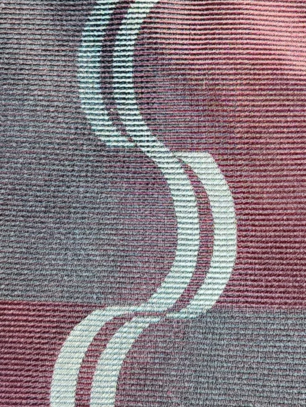 VINTAGE BILL BLASS Silk Tie Burgundy Gray Wave Pattern Classic Designer Necktie